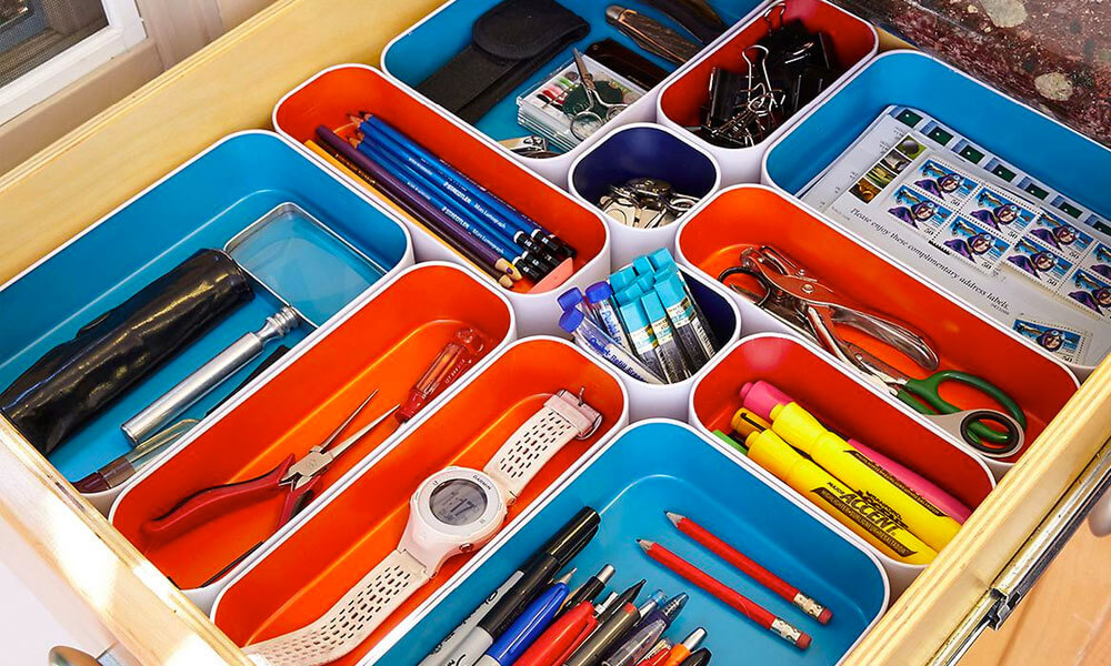 Colorful Metal Drawer Organizers