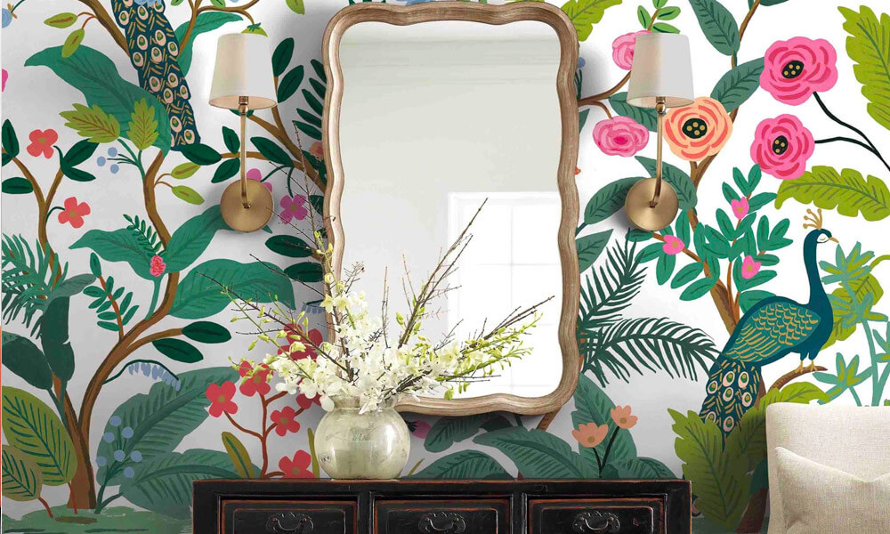 Peacock Mural Wallpaper