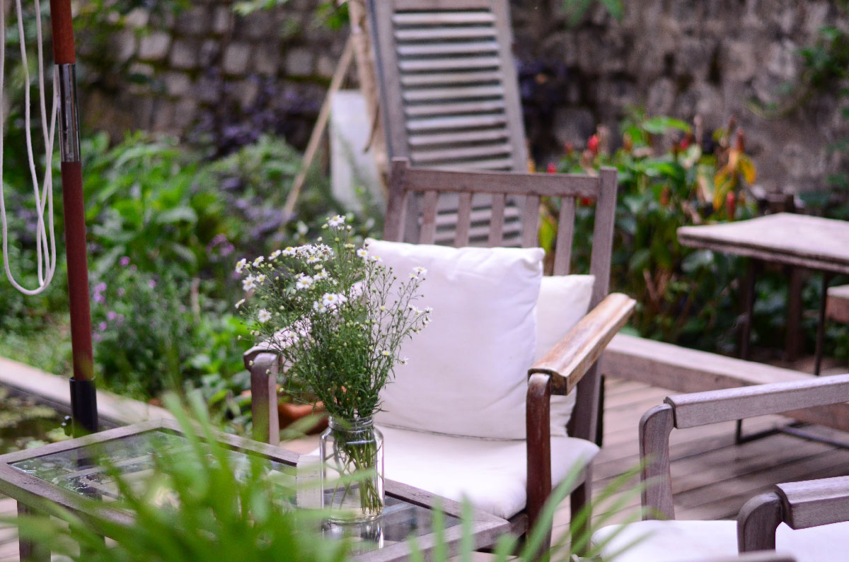 Outdoor Furniture in Summer Time