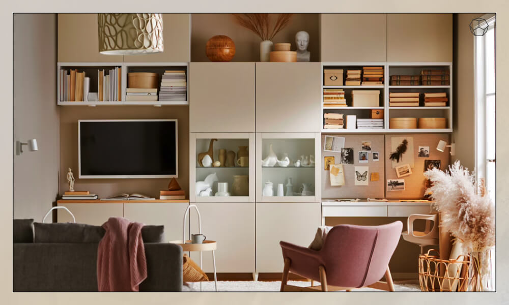 Modular Storage with books