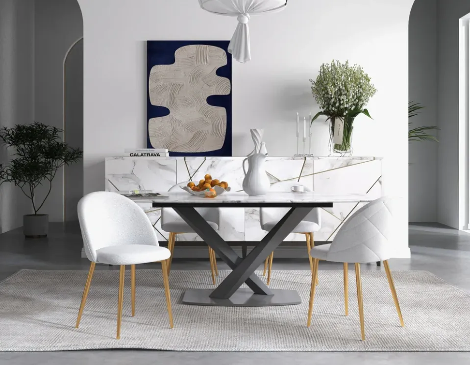 Modern Dining Chairs in white room
