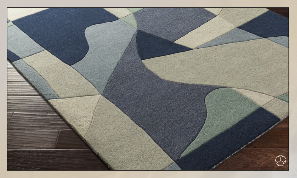 abstract pattern wool rug