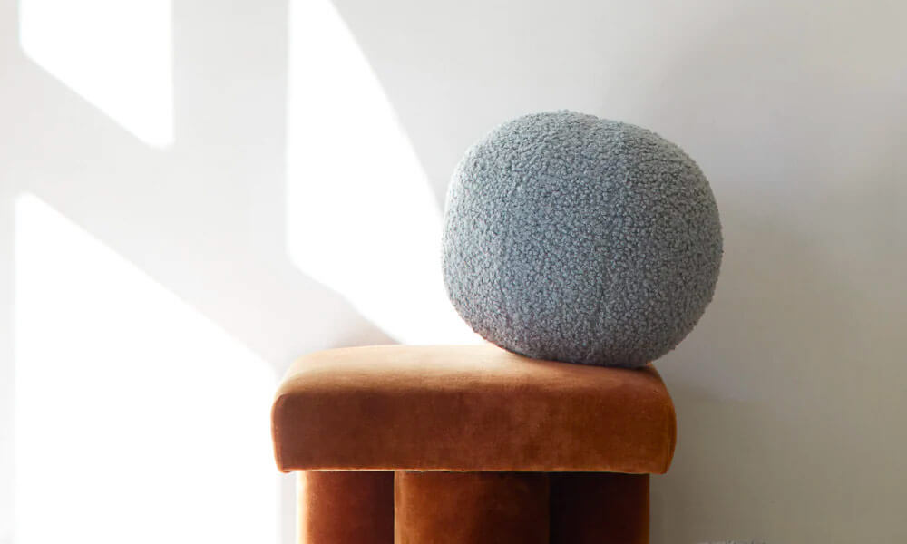 Gray Ball Pillow