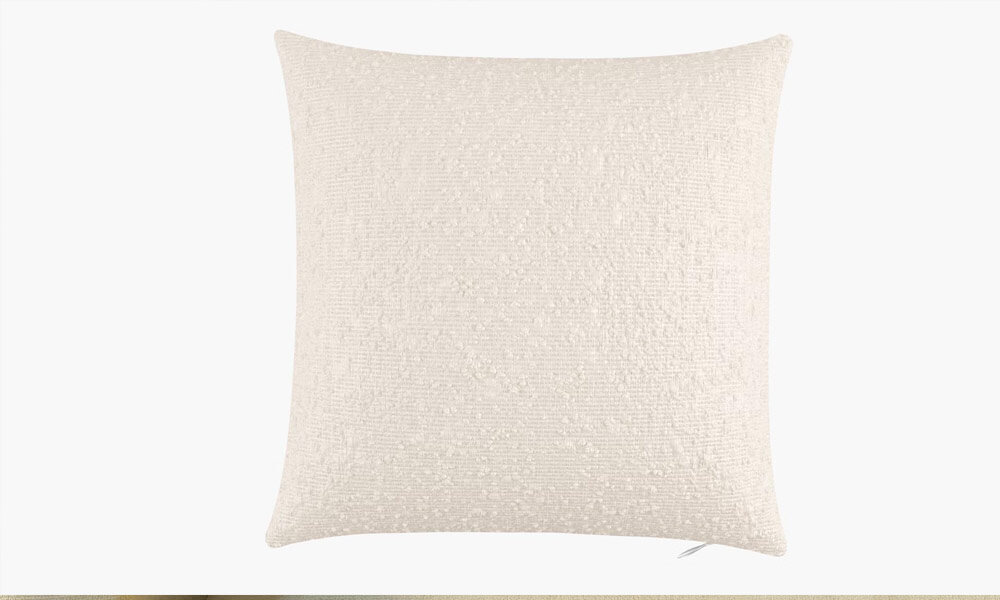 White Snow Boucle Pillow