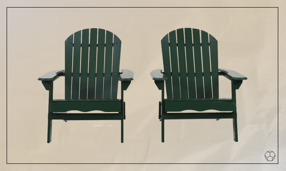 Rustic Acacia Wood Folding Adirondack Chair