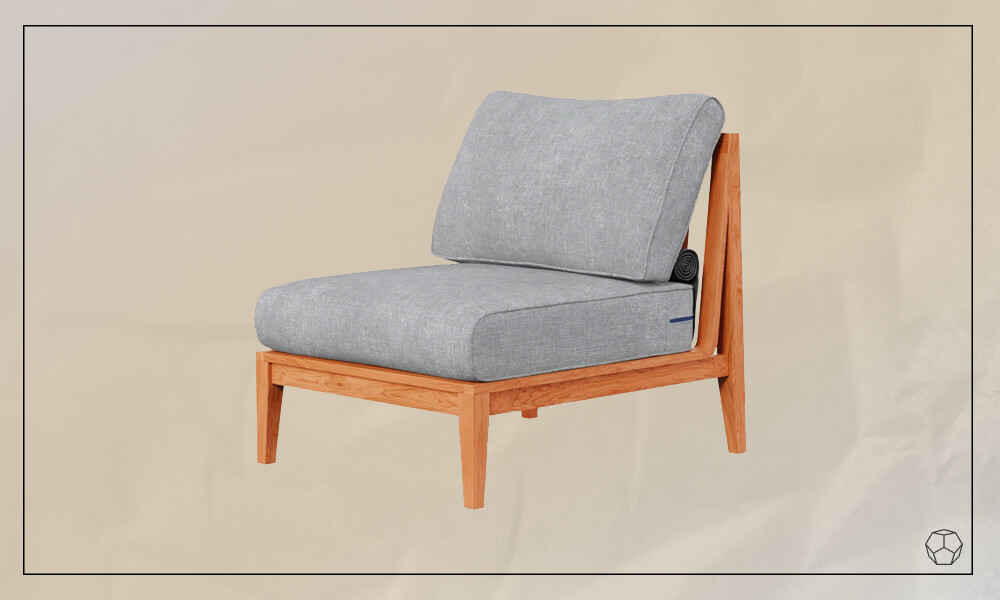 Teak Outdoor Armless Chair