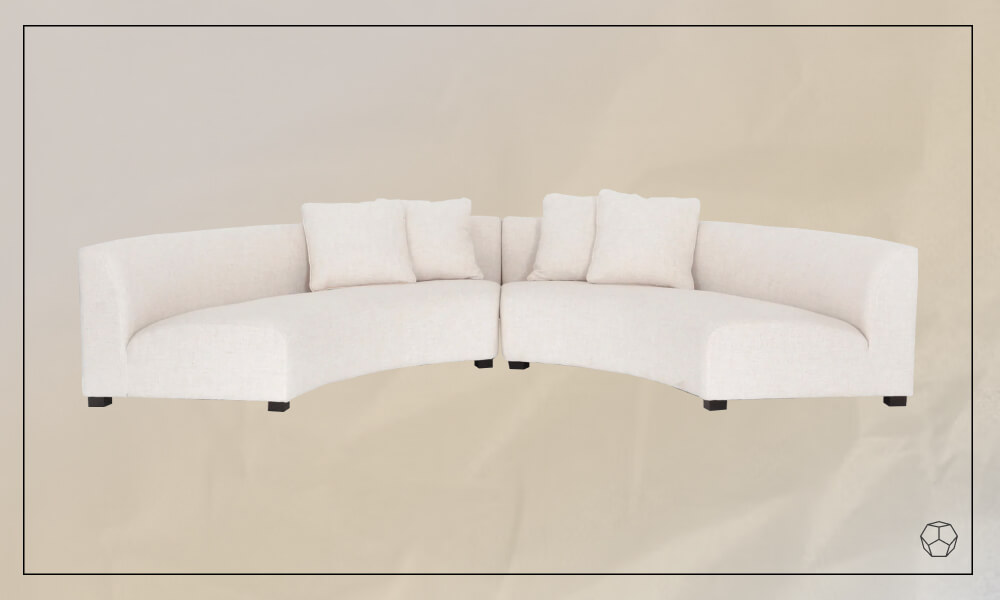 Fremont 2-Piece Curved Sectional Sofa