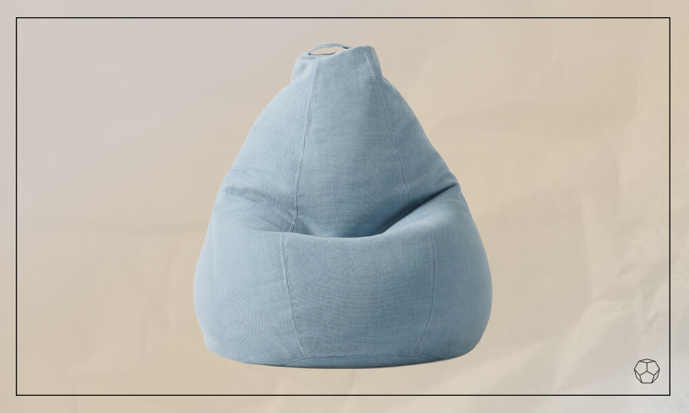 Light blue bean bag chair