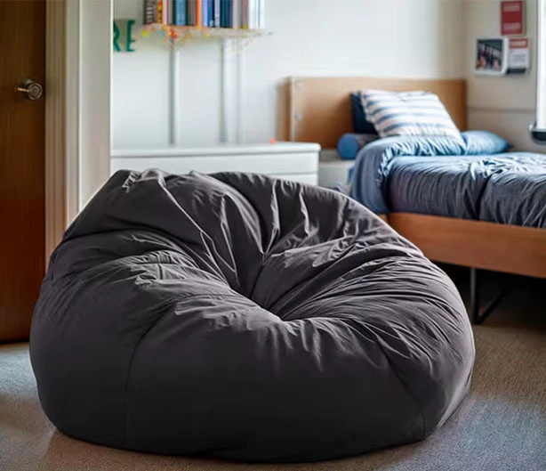 Gray Bean Bag in a Room