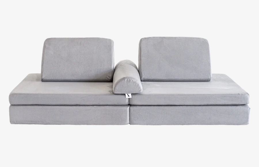 grey kid play cushions with two triangle wedges