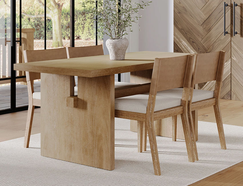 Wooden Farmhouse Dining Set