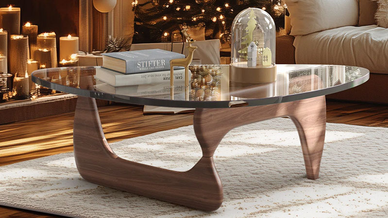 Styx Glass coffee table with lights