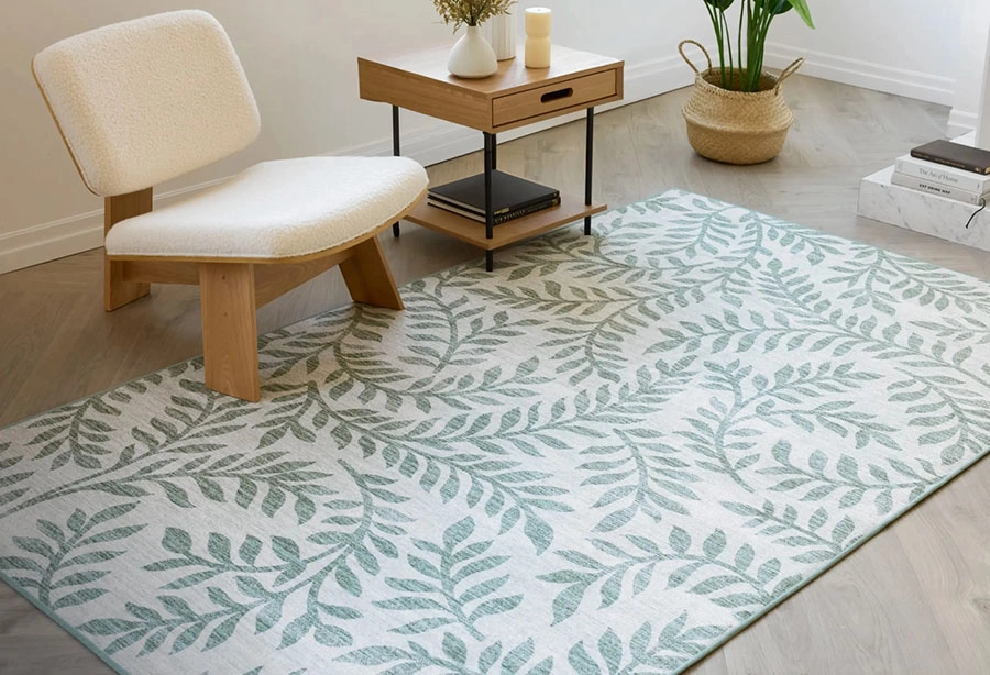 Ella Washable Rug - eucalyptus