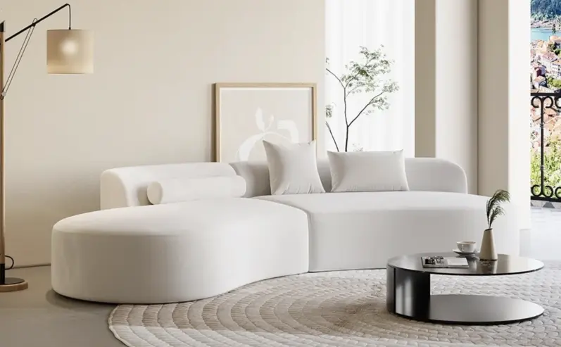 curved sectional sofa rom homary