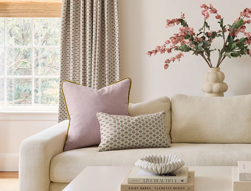 Decorative Throw Pillows on the sofa