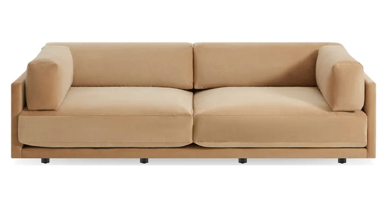 Sunday 102" Sofa in Camel Velvet