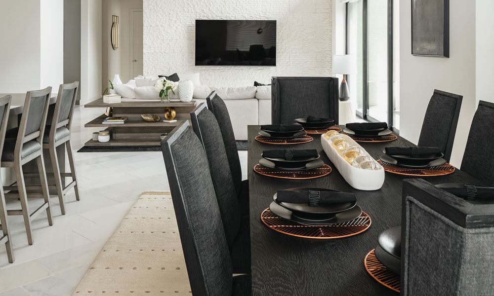 Dining Table with Place Settings