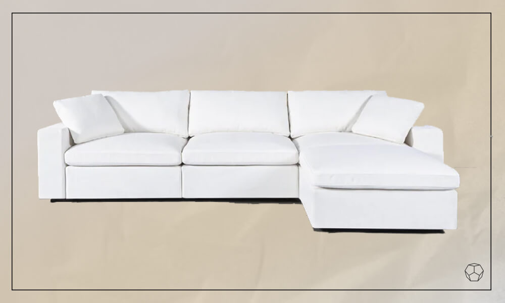 7th Avenue White Sofa