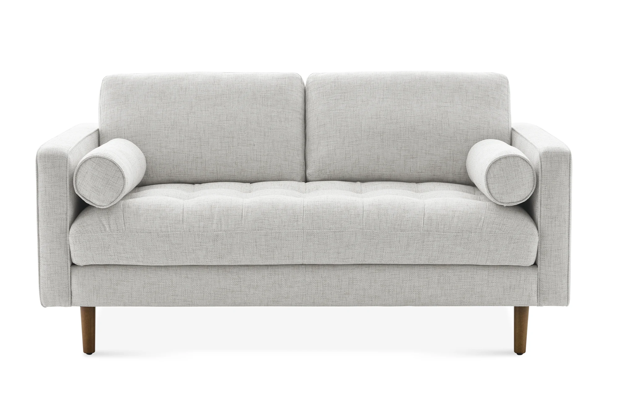 Madison Loveseat in Gray color with two cushions