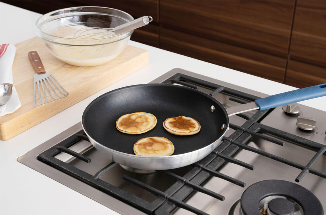 Steel Pan During Cooking