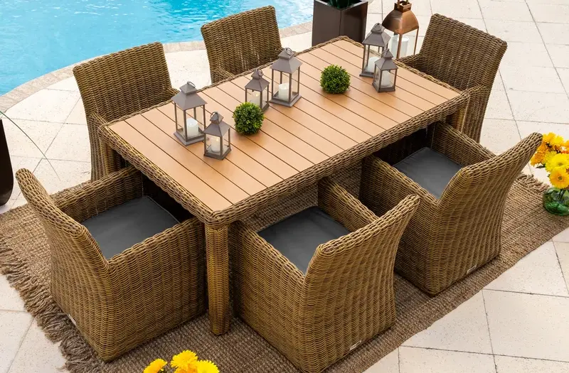 6 Seats Weaker Outdoor Dining Set