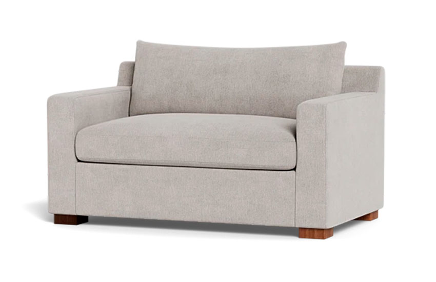 Upholstered Sleeper Sofa with wooden legs