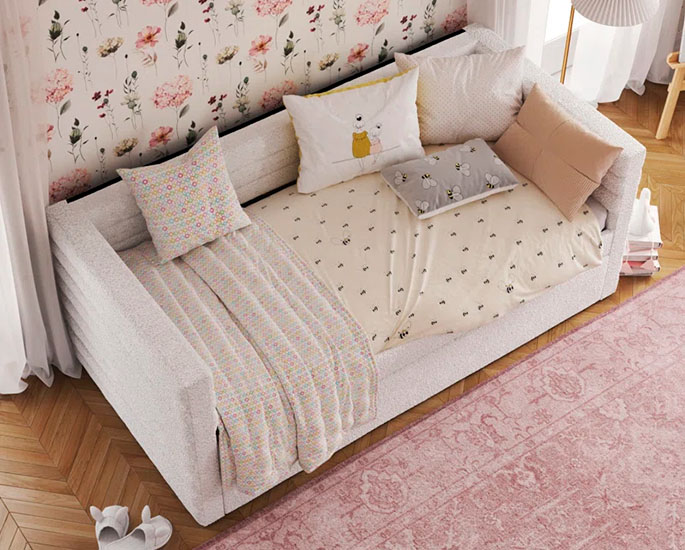 Upholstered Twin Daybed with Trundle