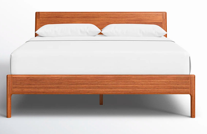 Solid Wood Bed Frame with Headboard
