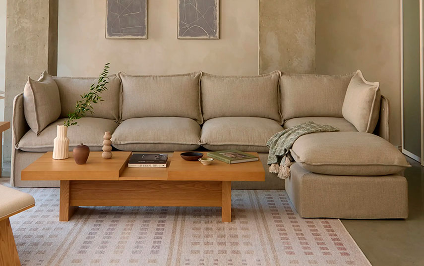 Sofa and coffee Table by Cozey