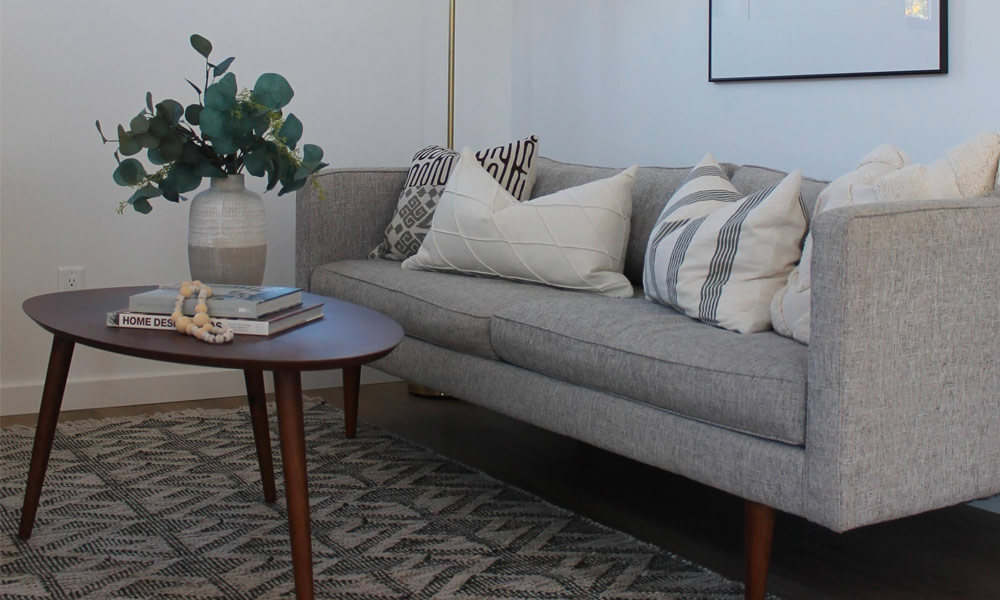 Black and white throw pillows