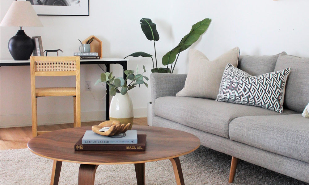 Gray throw pillows