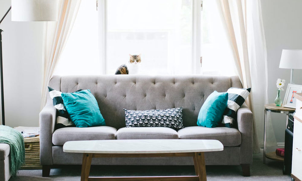 Green blue throw pillows