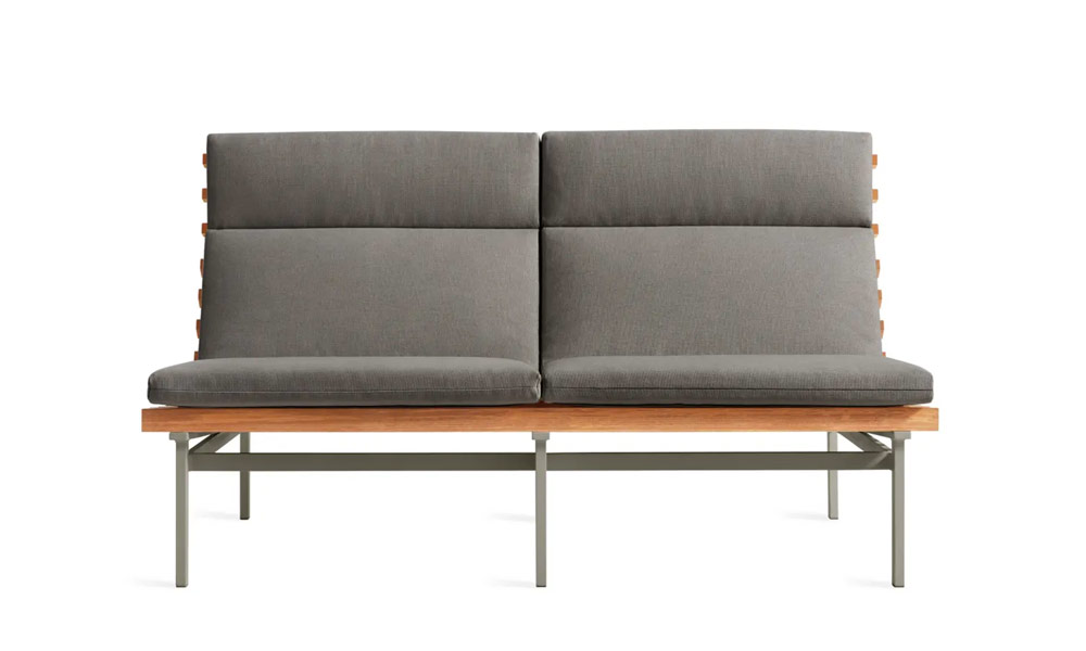 Gray Outdoor 2 Seat Sofa