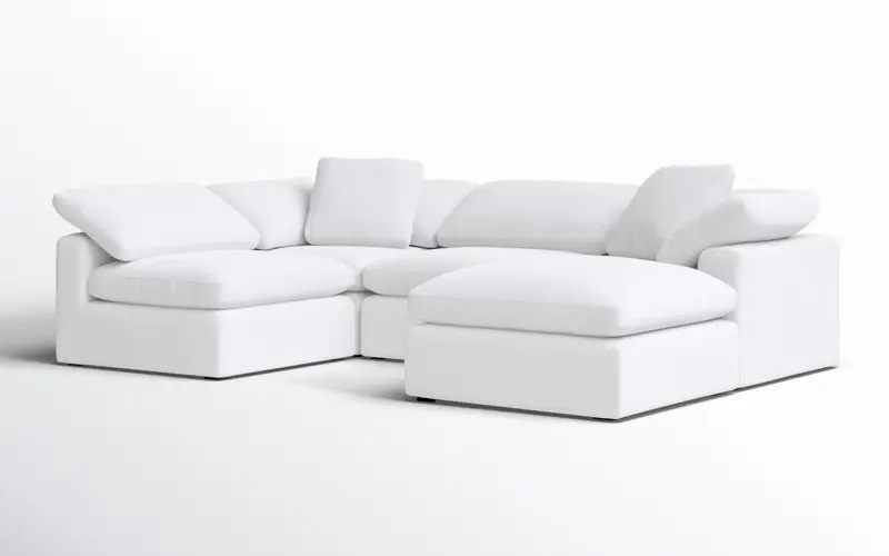 U-Shaped white Modular Sofa