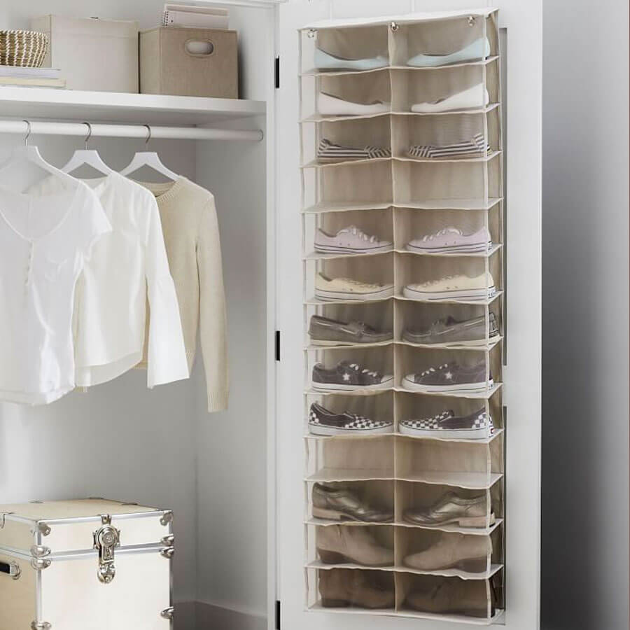 Recycled Over-the-Door Shoe Storage