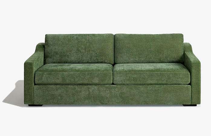 2-Cushion Green Sofa