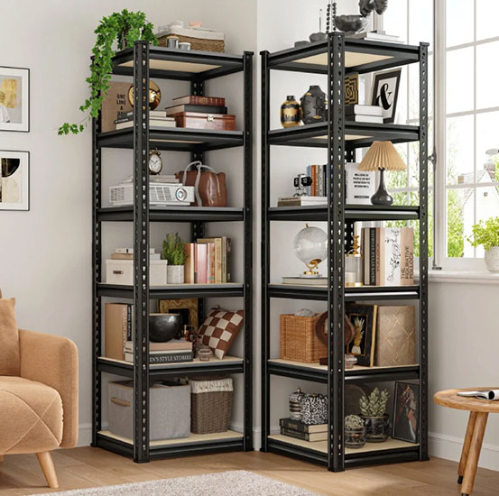 Corner Shelves, 6-Tier Adjustable Storage Shelving Units