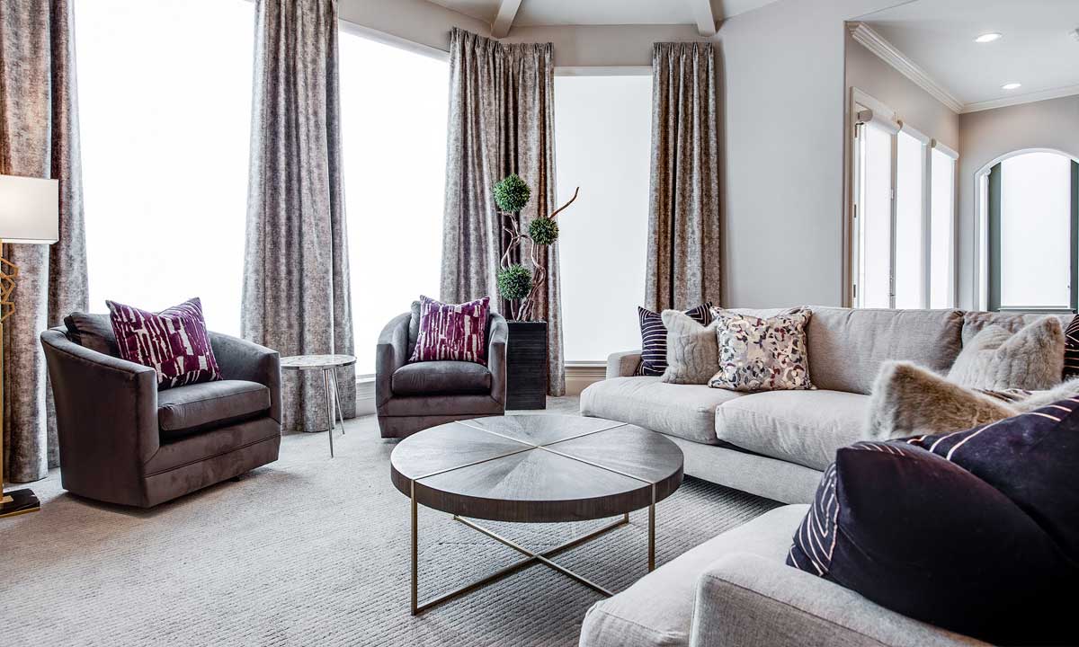 Throw pillows on a sofa