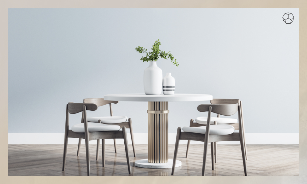 Light blue dining room