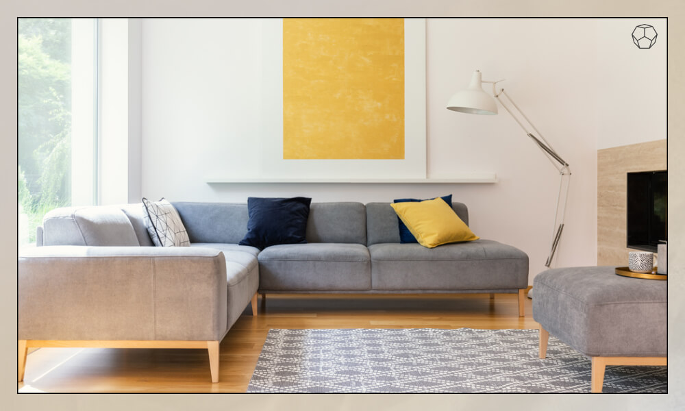 Sectional with ottoman