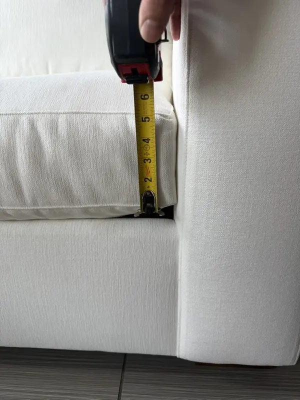 Measuring sofa cushions