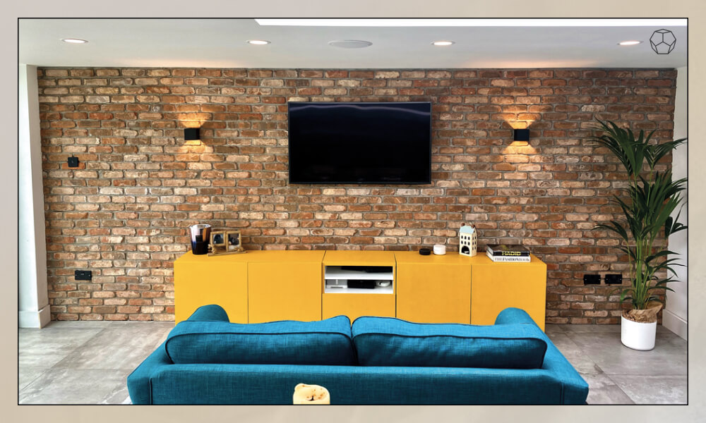 Brick accent wall