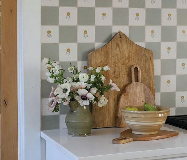 Tile Decals on a Kitchen