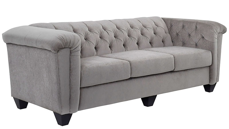 Lush Velvet Upholstered Sofa