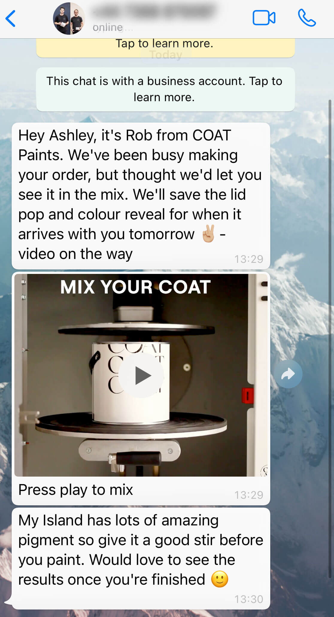 Coat Paint Customer Service