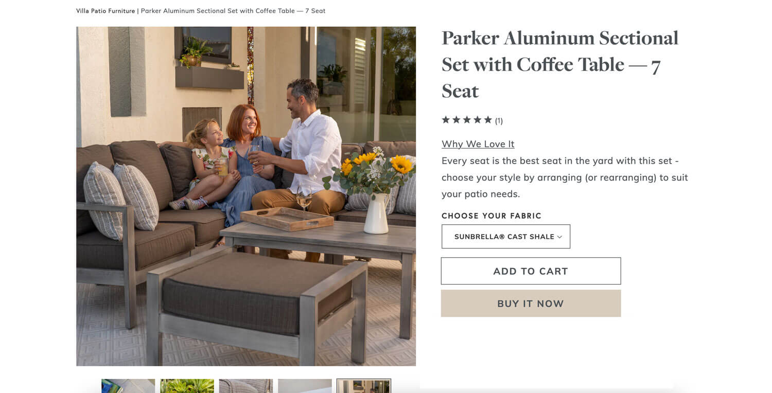 Villa Parker Product Page