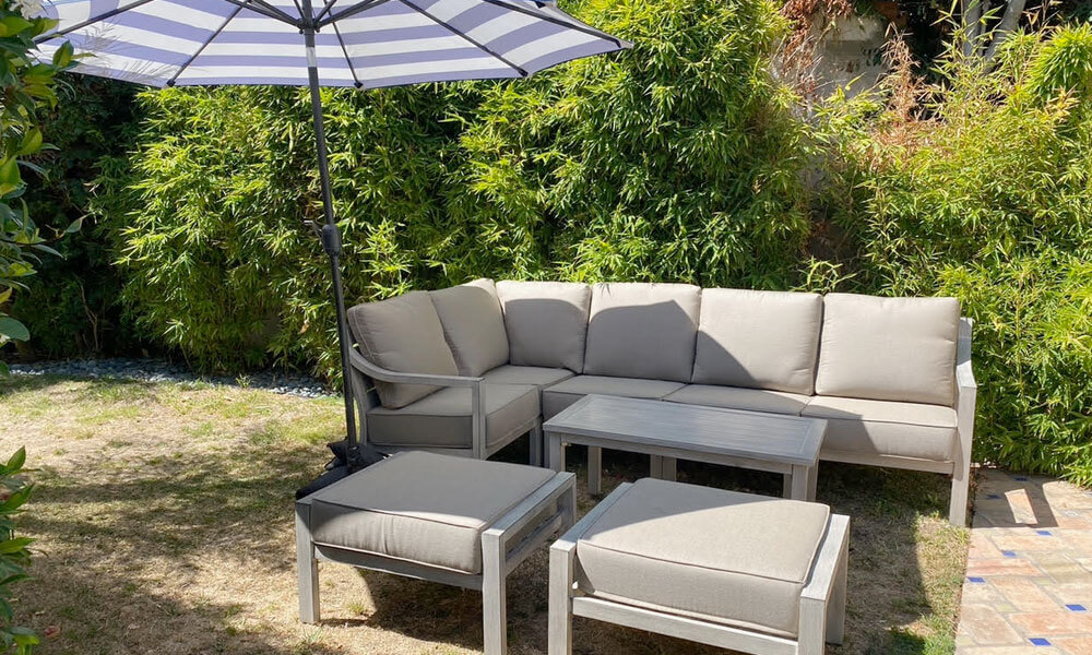 Villa Parker Aluminum Sectional Set