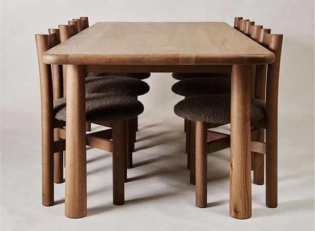 Wooden Dining Table with dining chairs