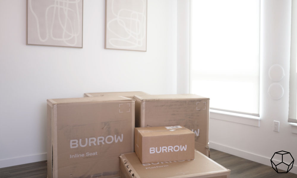 Burrow Boxes in a living room