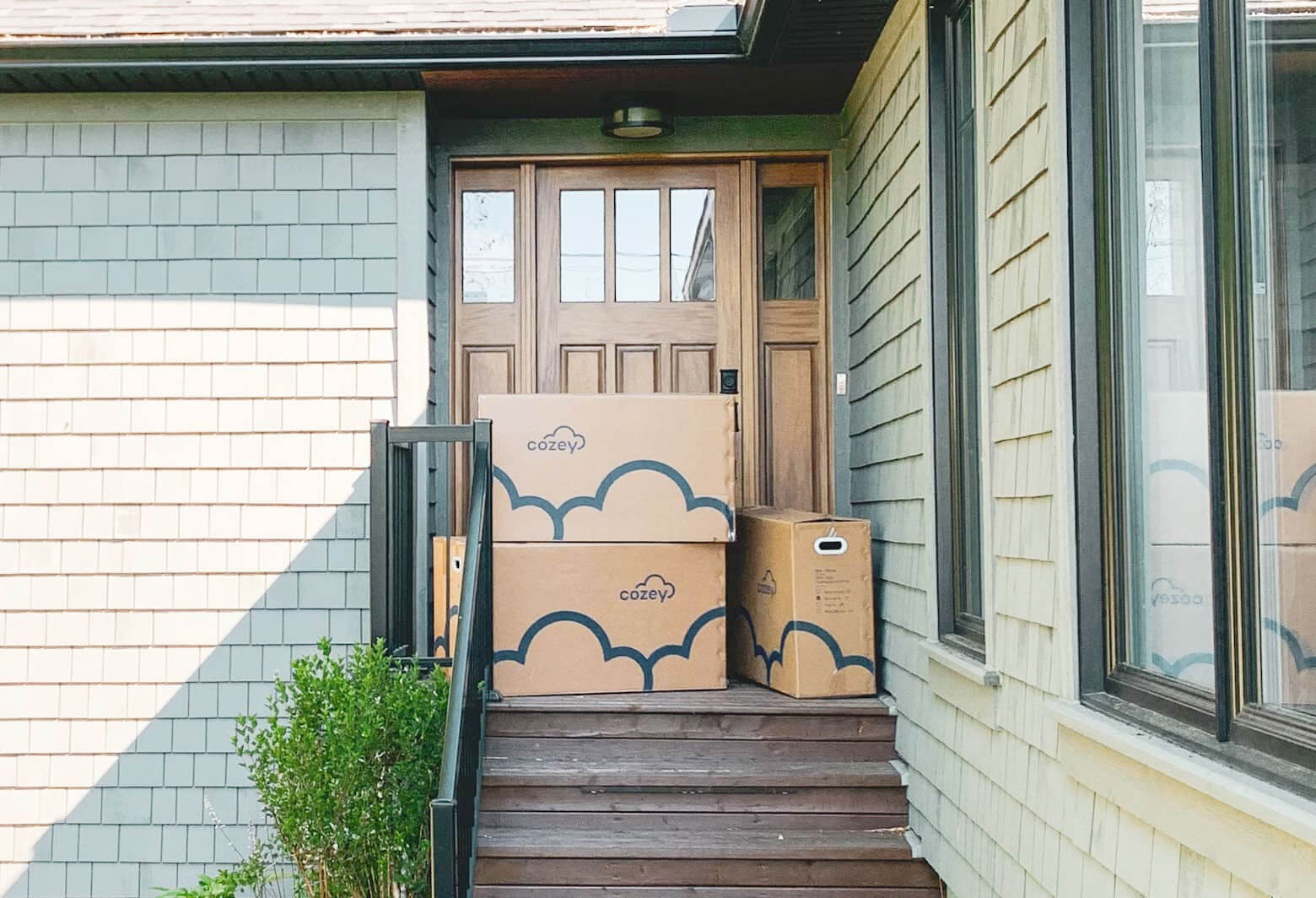 Cozey Delivery Boxes in the entrance of a house